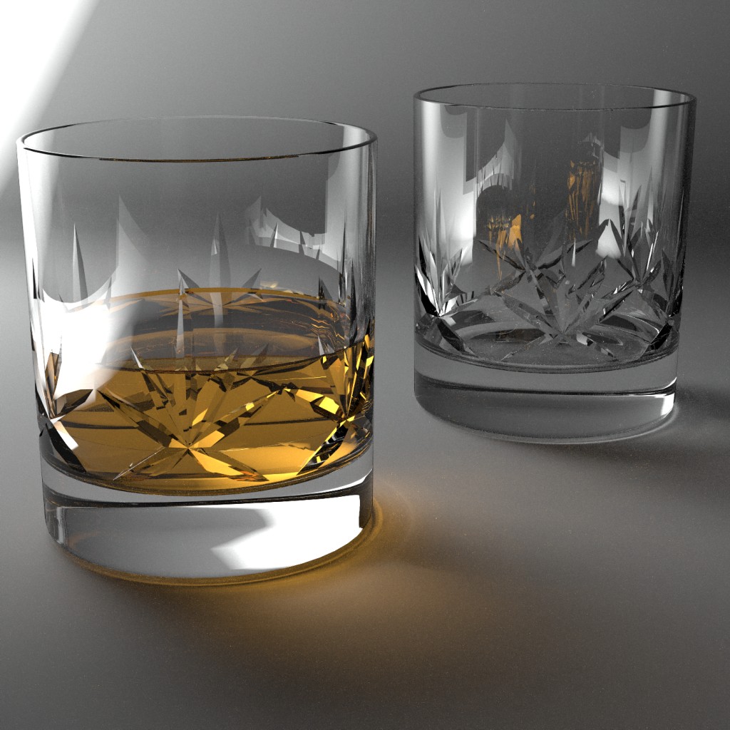 Cut Glass Tumblers (Luxrender) preview image 1